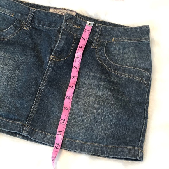 American Rag Cie Denim Mini Blue Jean Skirt - Picture 7 of 8
